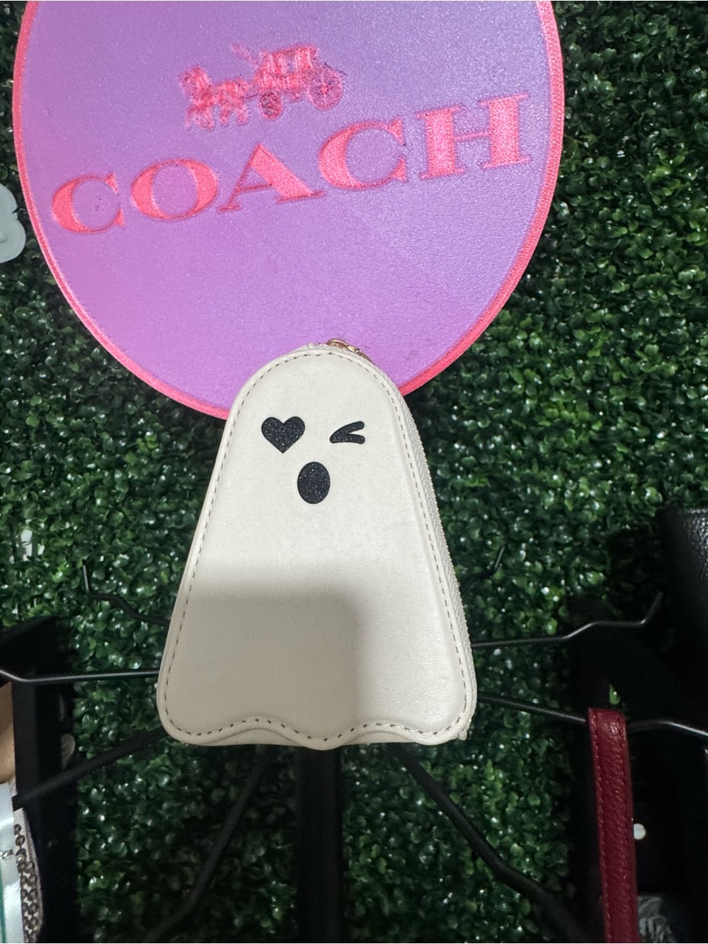 COACH Cream Ghost Coin Pouch
